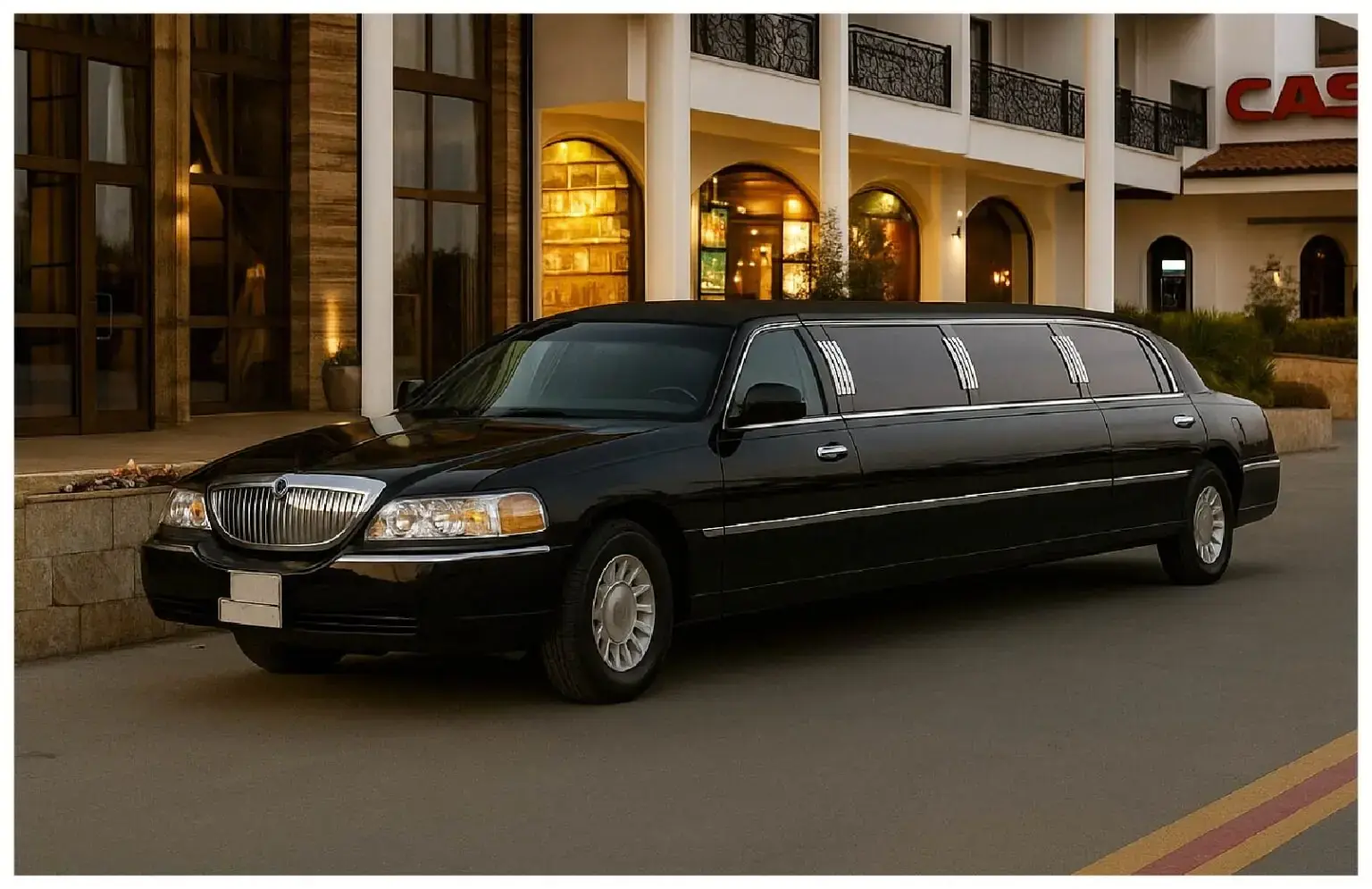 Luxury limousine fleet providing chauffeur service for corporate travel and airport transportation